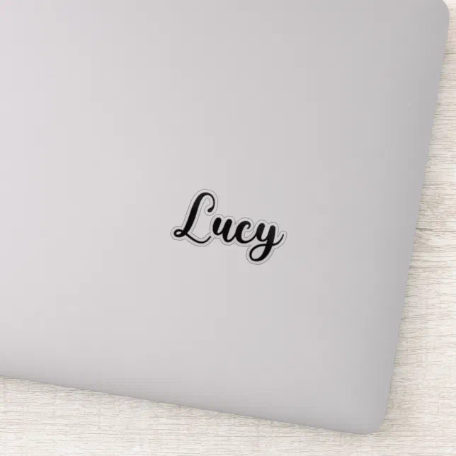 Lucy Name - Handwritten Calligraphy Sticker | Zazzle