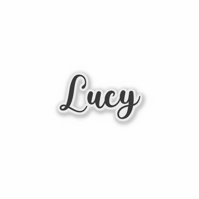 Lucy Name - Handwritten Calligraphy Sticker | Zazzle