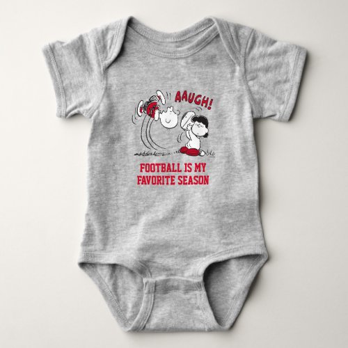 Lucy Pulls Way Football From Charlie Brown Baby Bodysuit