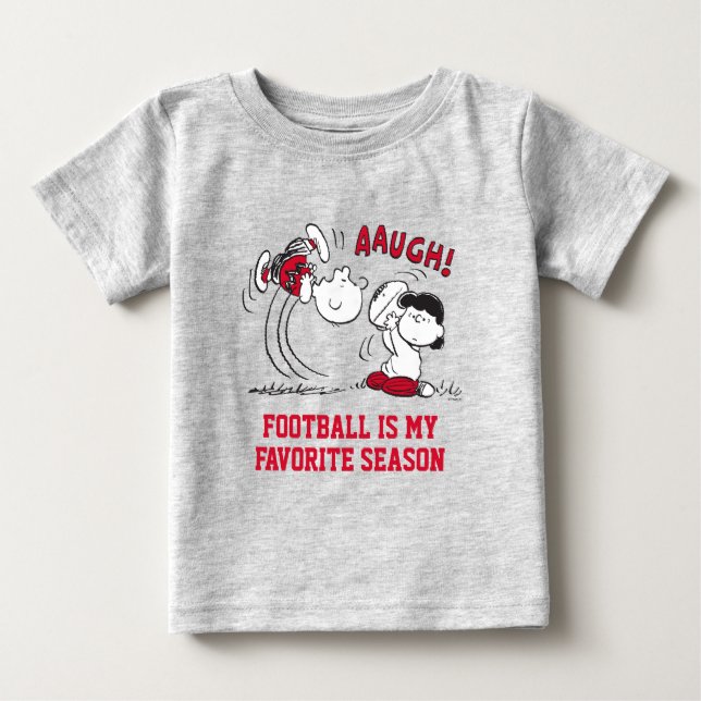 Lucy Pulls Way Football From Charlie Brown Baby T-Shirt (Front)