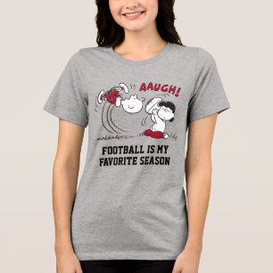 Lucy Pulls Way Football From Charlie Brown Tri-Blend Shirt