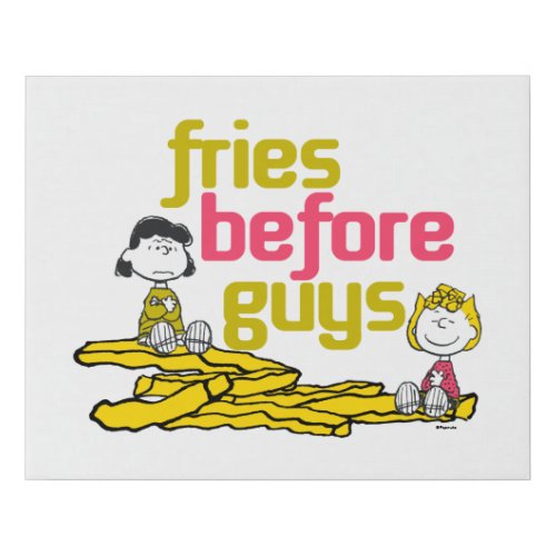 Lucy  Sally _ Fries Before Guys Faux Canvas Print