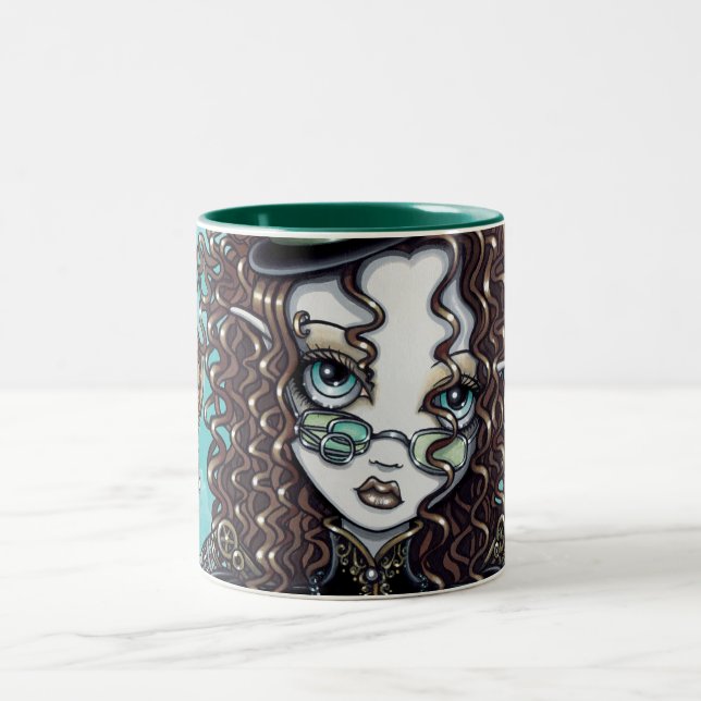 "Lucy" Steam Punk Air Balloon Fairy Art Mug (Center)