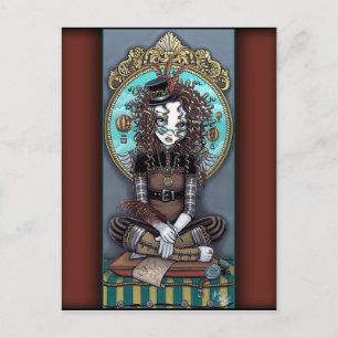 "Lucy" Steam Punk Fairy Art Postcard