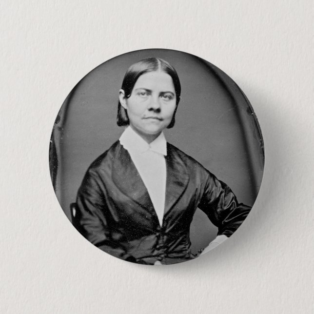 Lucy Stone American Abolitionist and Suffragist Button (Front)