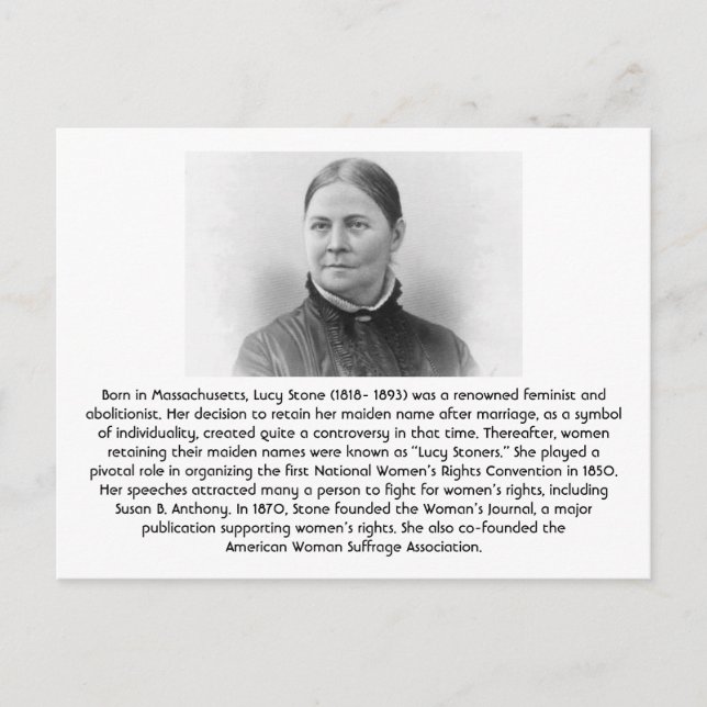 Lucy Stone - Feminist Postcard (Front)