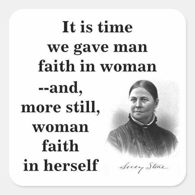 Lucy Stone Women's Civil Rights Social Reformer Square Sticker (Front)