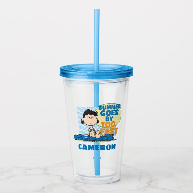 Lucy - Summer Goes By Too Fast Acrylic Tumbler (Front)