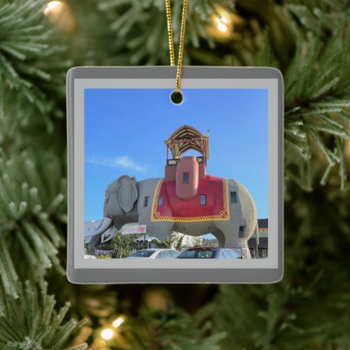 Lucy the Elephant Ceramic Ornament