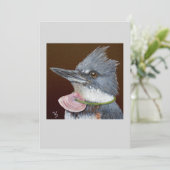 Lucy the kingfisher flat card (Standing Front)