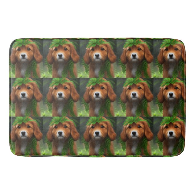 Lucy The Labrador Puppy, Bath Mat (Front)