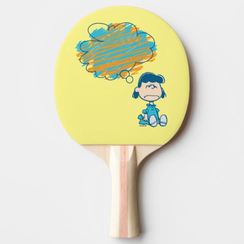 Lucy Upset Thoughts Ping Pong Paddle