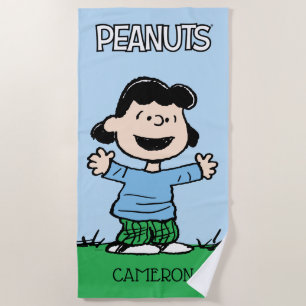 Lucy With Arms Wide Beach Towel