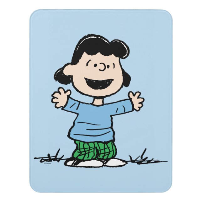 Lucy With Arms Wide Door Sign (Contemporary Vert)