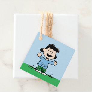 Lucy With Arms Wide Favor Tags