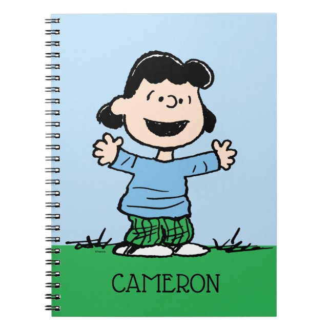 Lucy With Arms Wide Notebook (Front)