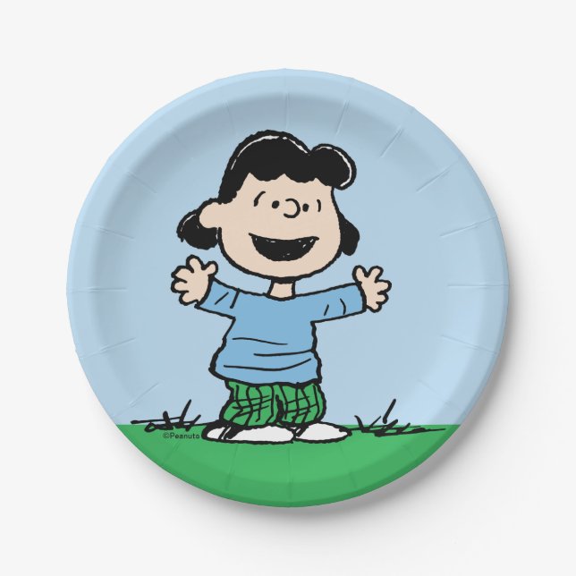 Lucy With Arms Wide Paper Plates (Front)