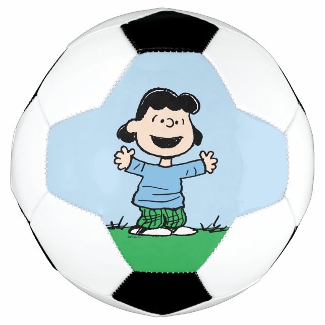 Lucy With Arms Wide Soccer Ball (Front)