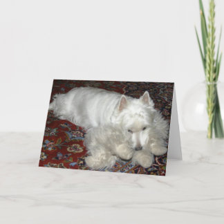 Lucy with her Baby Card