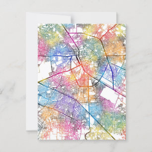 Ludhiana India City Map Postcard
