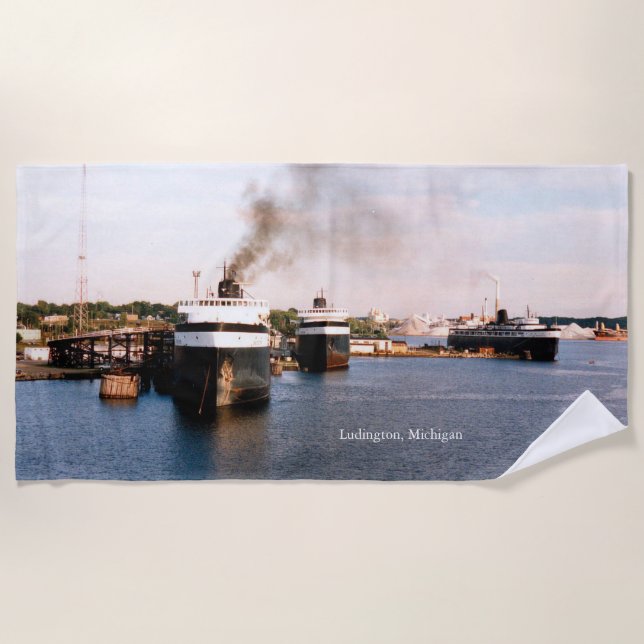 Ludington Ferries beach towel (Front)