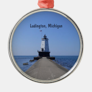 Ludington Lighthouse Metal Ornament