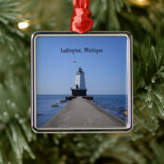 Ludington Lighthouse Metal Ornament