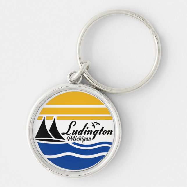 Ludington Michigan 2 Keychain (Front)