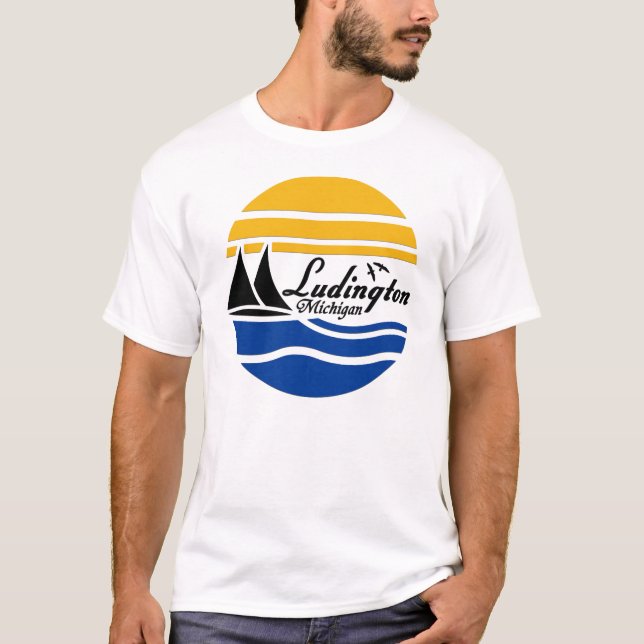 Ludington Michigan 2 T-Shirt (Front)