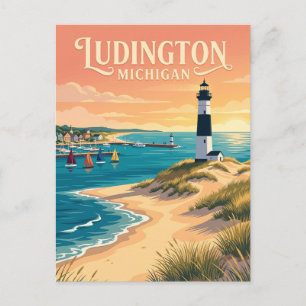 Ludington Michigan Postcard
