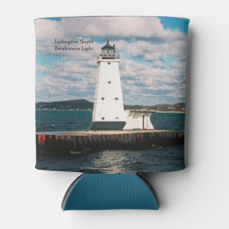 Ludington North Breakwater Light can cooler