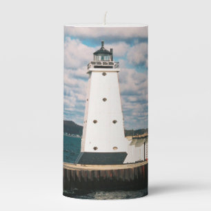 Ludington North Breakwater Light candle