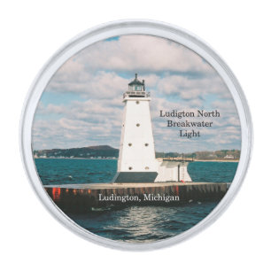 Ludington North Breakwater Light lapel pin