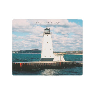 Ludington North Breakwater Light metal wall art