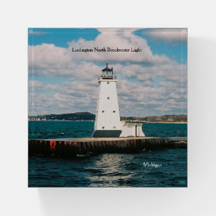 Ludington North Breakwater Light paperweight