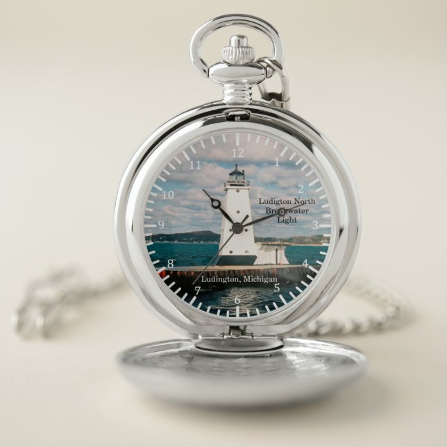 Ludington North Breakwater Light Pocket Watch (Inside)