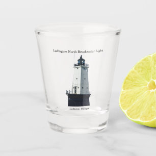 Ludington North Breakwater Light shot glass