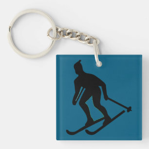 Ludlow, VT Ski Bum (Green Mountain Vermont Skiing) Keychain