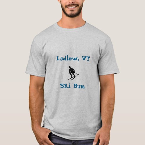 Ludlow VT Ski Bum T_Shirt