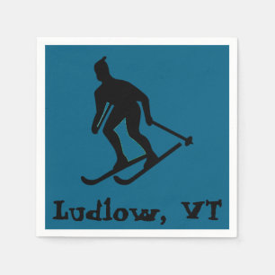 Ludlow, VT Ski (Green Mountain Vermont Skiing) Napkins
