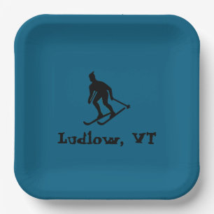 Ludlow, VT Ski (Green Mountain Vermont Skiing) Paper Plates