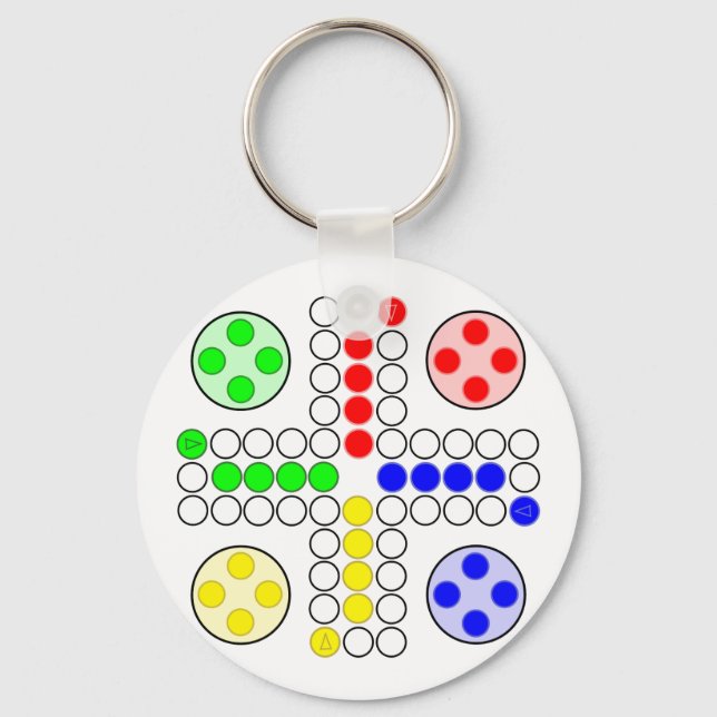 Ludo Classic Board Game Keychain (Front)