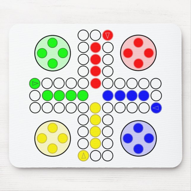 Ludo Classic Board Game Mouse Pad (Front)