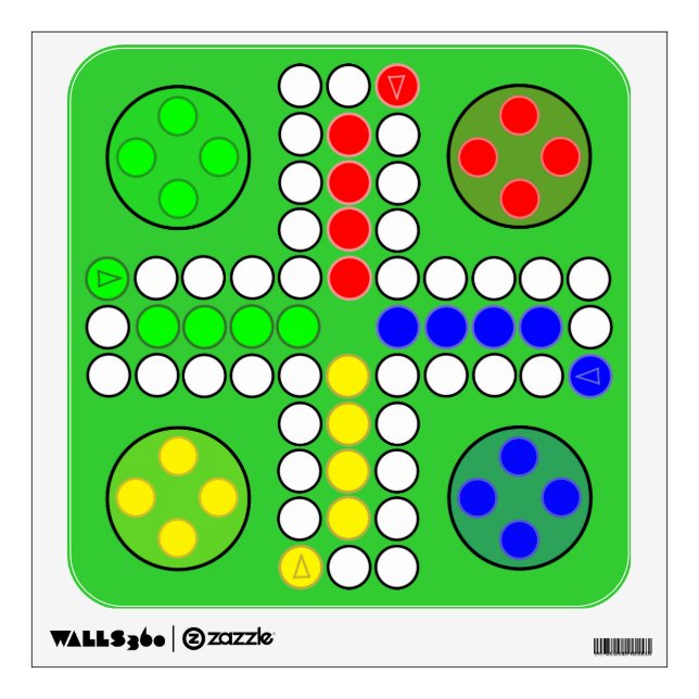 Ludo Classic Game Board Wall Sticker (Front)