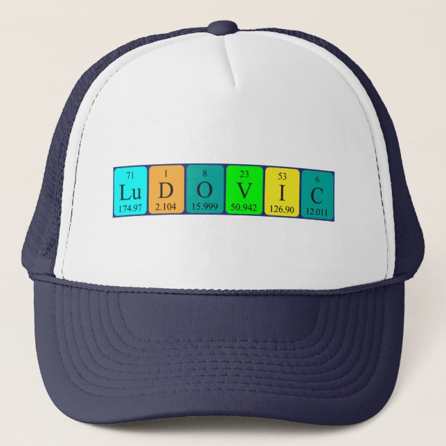 Ludovic periodic table name hat (Front)
