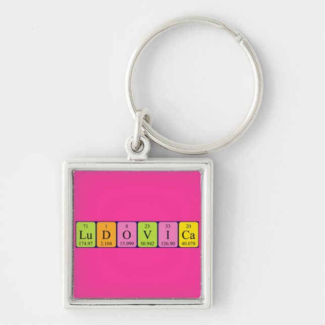 Ludovica periodic table name keyring (Front)