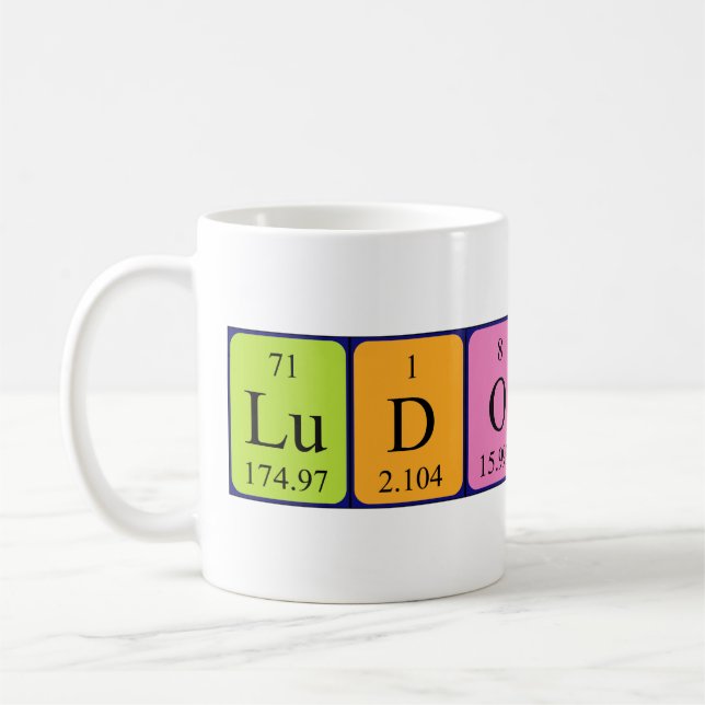 Ludovica periodic table name mug (Left)