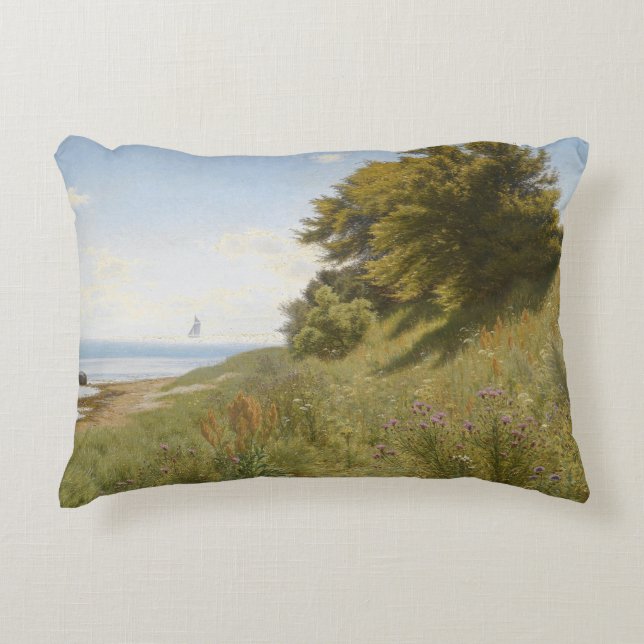 Ludvig Kabell - Summer day at the sea Accent Pillow (Front)