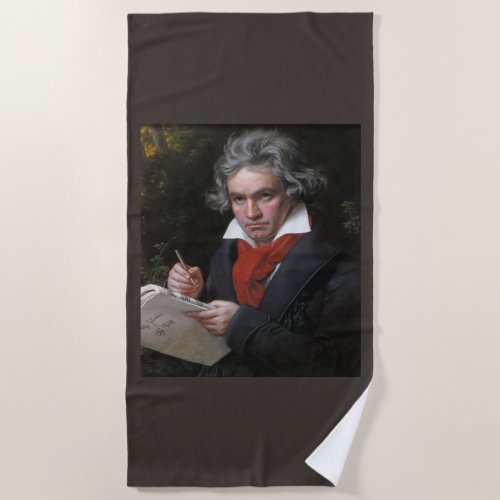 Ludwig Beethoven Symphony Classical Music Composer Beach Towel
