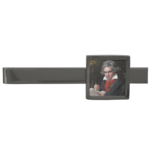 Ludwig Beethoven Symphony Classical Music Composer Gunmetal Finish Tie Bar